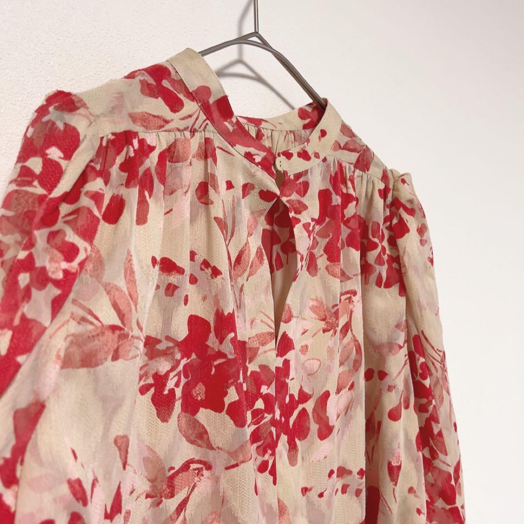23SS エストネーション フラワープリントブラウス フリーサイズ