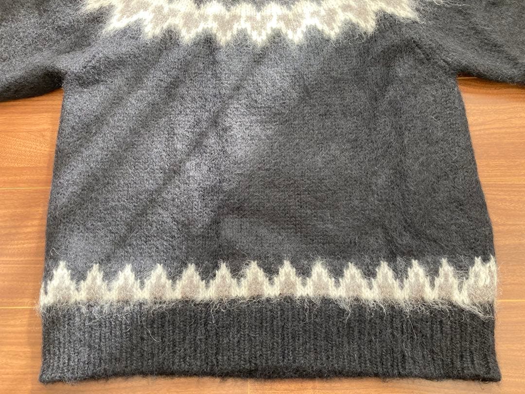 BATONER バトナー ノルディック ニット セーター モヘア ブラック