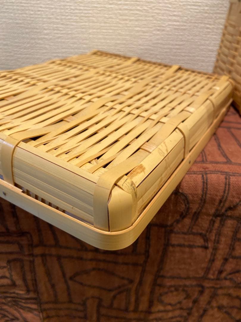 白竹　ピクニックバスケット　竹かご