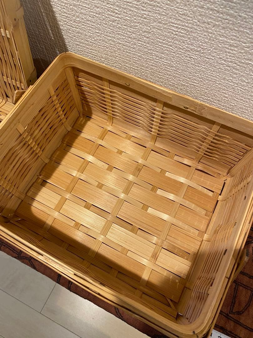白竹　ピクニックバスケット　竹かご
