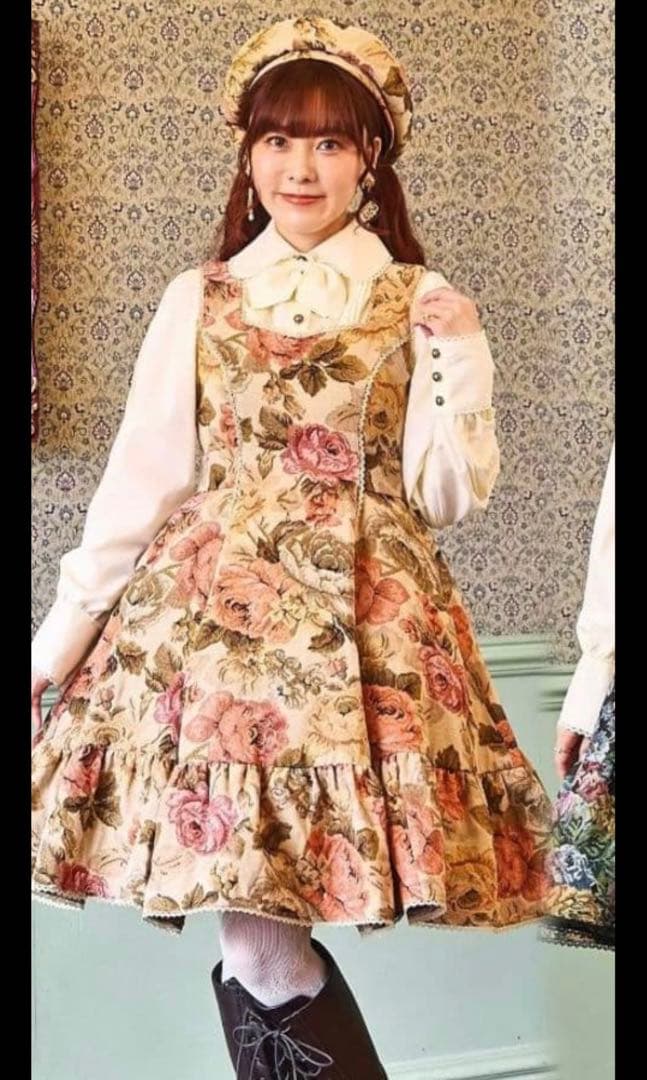 しまむら くる実 コラボ ノエル・ド・メモワール 黒 ジャンパースカート 3L