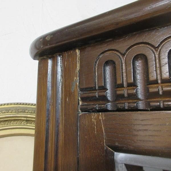 イギリス アンティーク 家具 コーナーキャビネット 飾り棚 英国 6160d