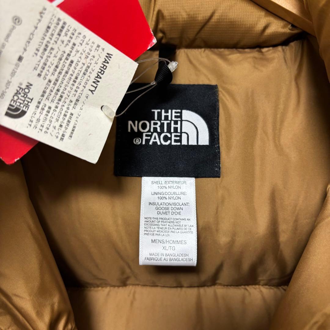 超希少　XL 新品センターロゴ　ダウン　ベスト　ヌプシ　ブラウン