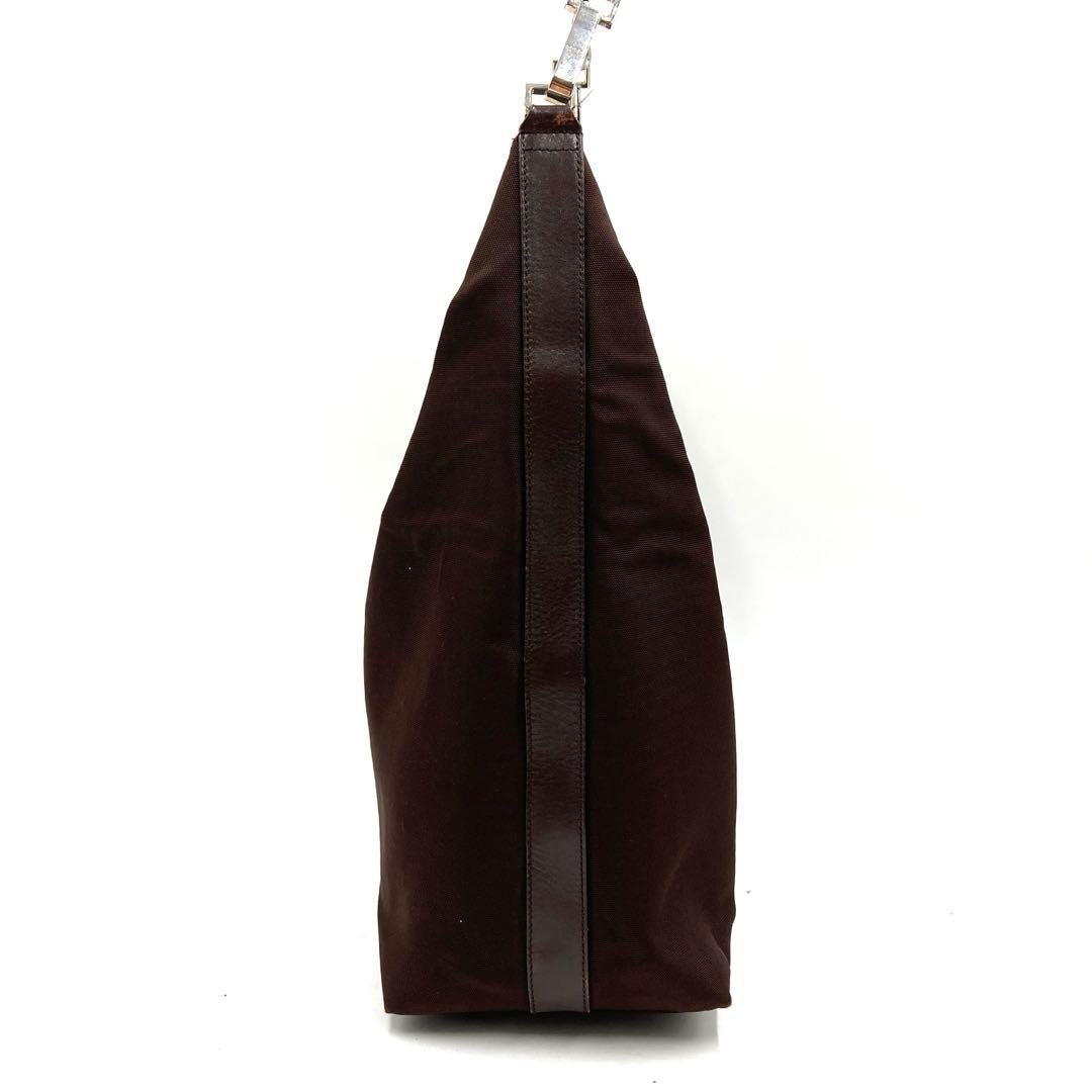 GUCCI グッチ ショルダーバッグ ブラウン ナイロン イタリア製