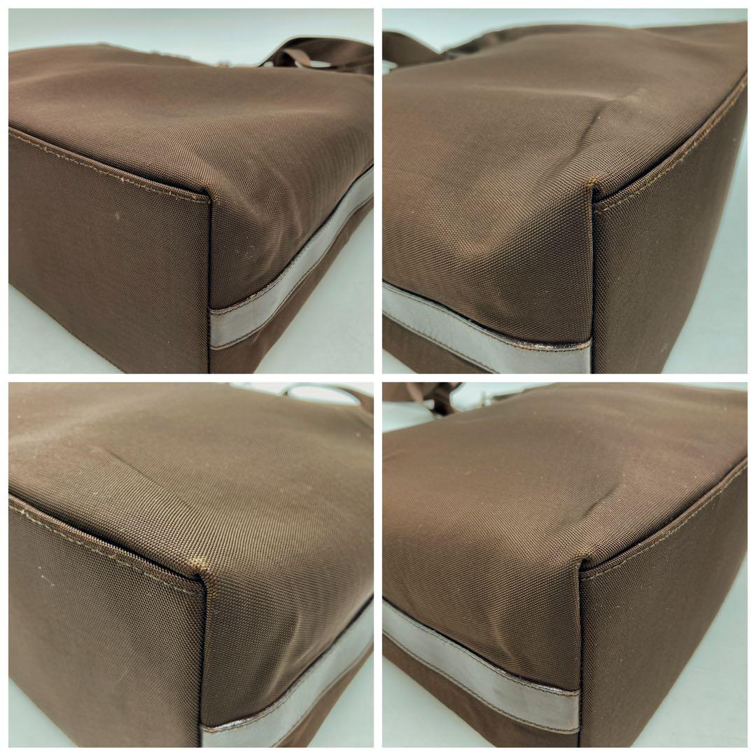 GUCCI グッチ ショルダーバッグ ブラウン ナイロン イタリア製