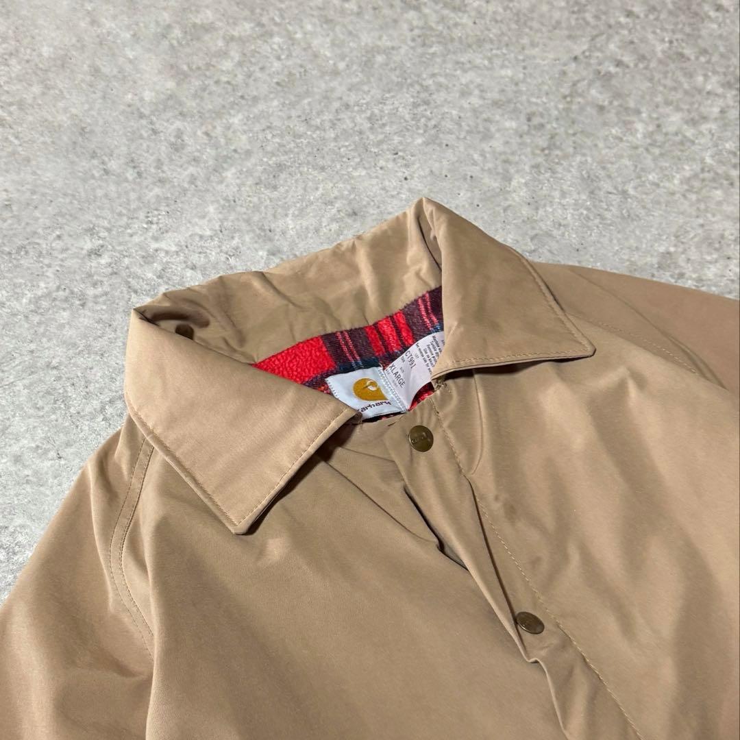 USA製 カーハート ナイロンジャケット 裏地タータンチェック XLサイズ