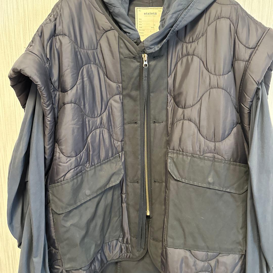 etsinta モッズコート 黒 ベスト付