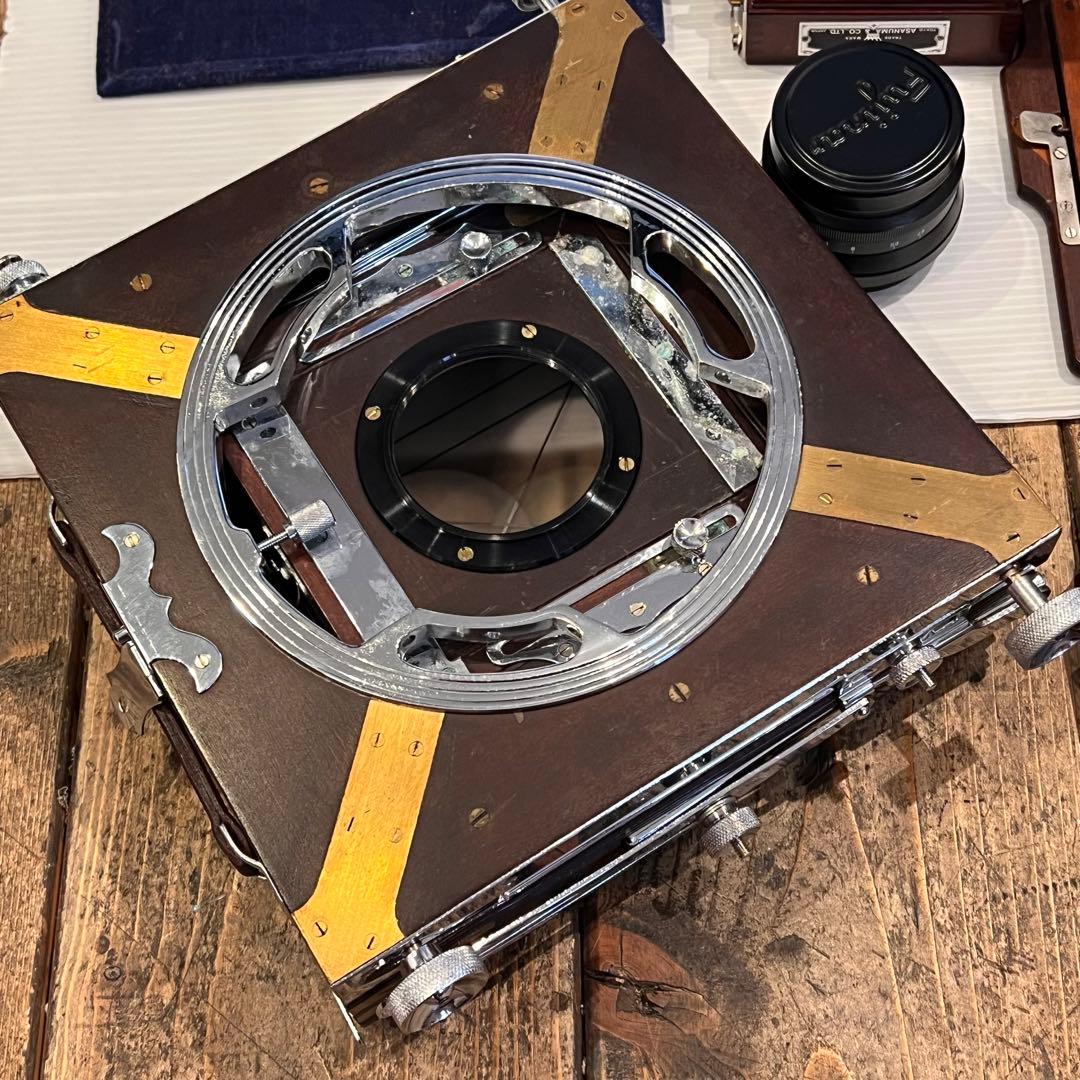 年代物 OKUHARA CAMERA オクハラカメラ 蛇腹 木製 大判