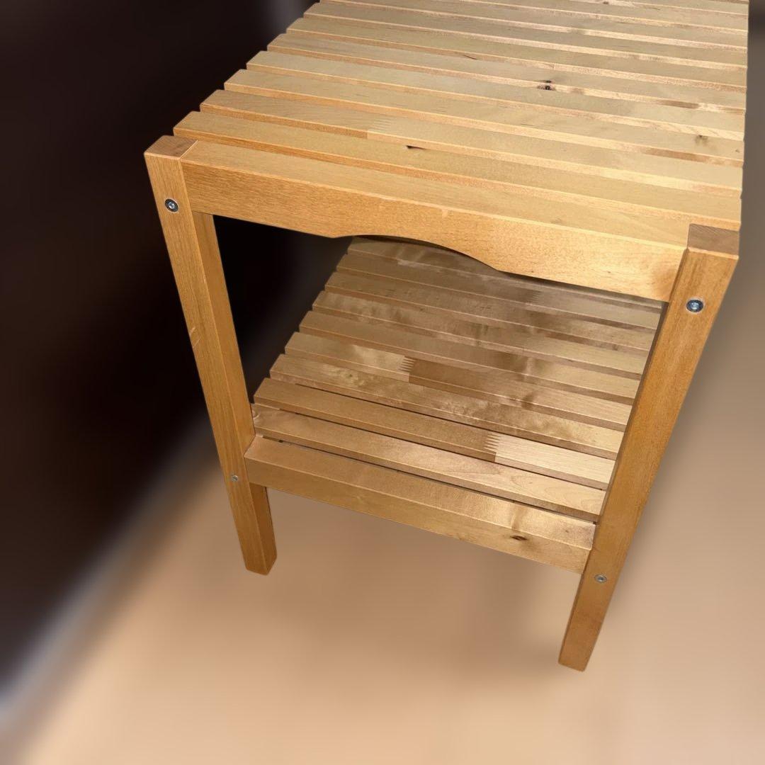 【廃盤品】IKEA MOLGER モルゲル 木製ベンチ バーチ無垢