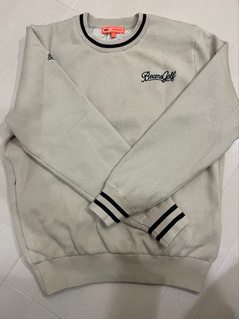 BEAMS GOLF エアシャット 縦ロゴ ニット（防風）