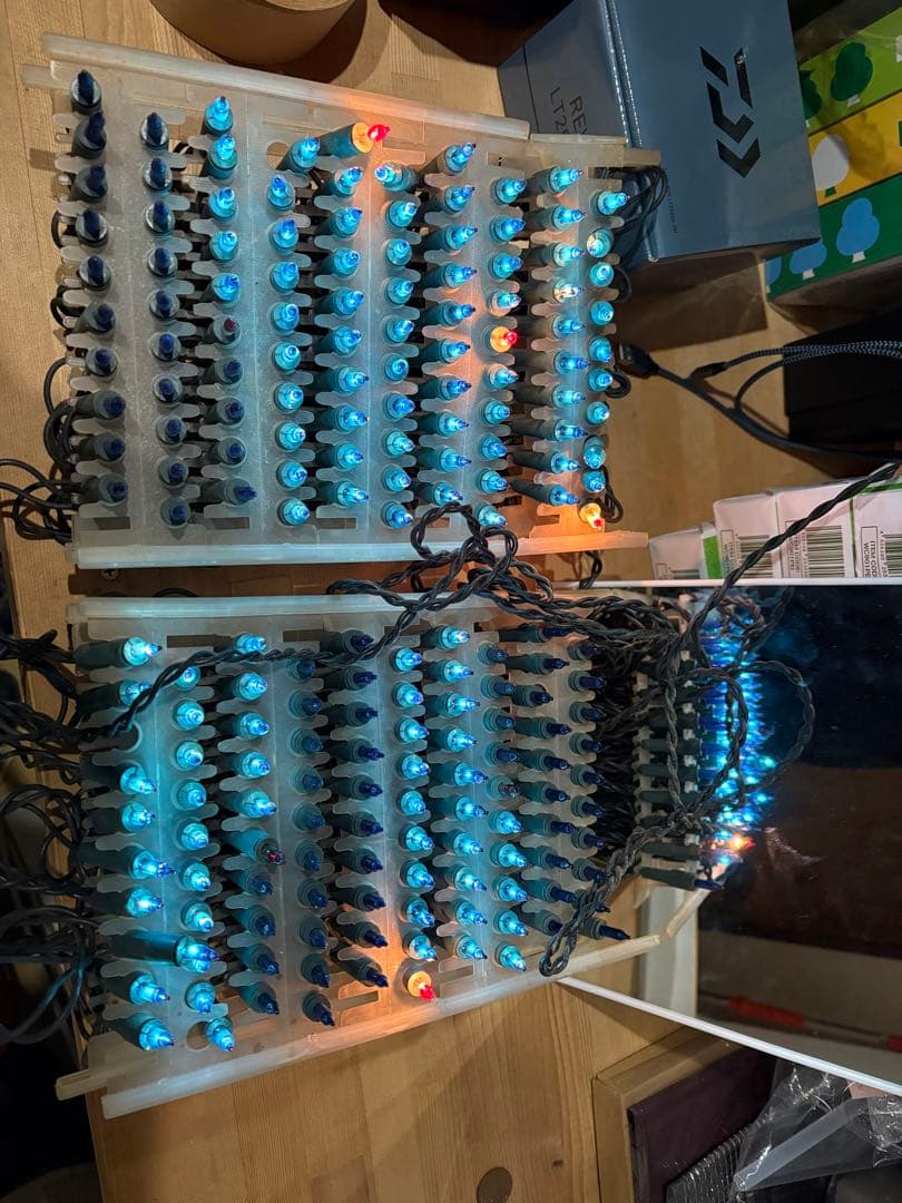 青赤LED二段式装飾ライト　200個