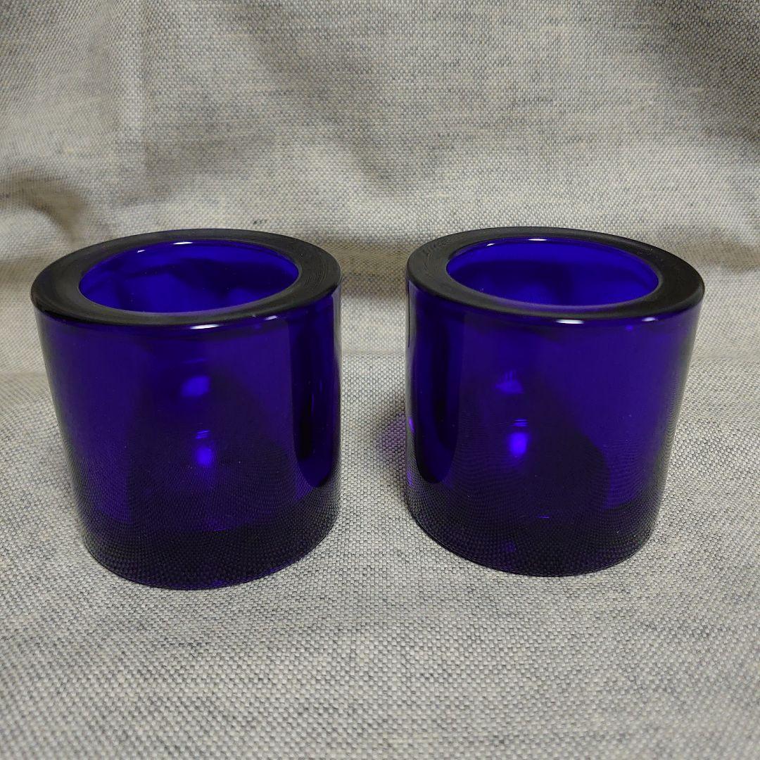 イッタラ マリメッコ kivi コバルトブルー 2個 キビ キャンドルホルダー