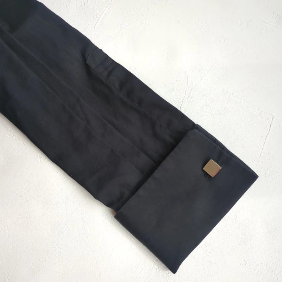 美品 ノワールケイニノミヤ カフスボタン付き 長袖 シャツ ブラウス 綿100％
