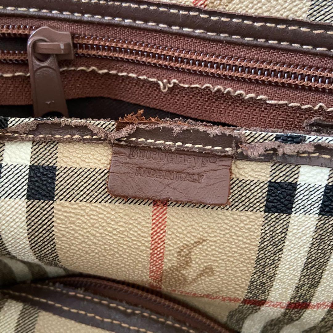 外観美品　BURBERRYS ボストンバッグ　PVC ノバチェック　大容量