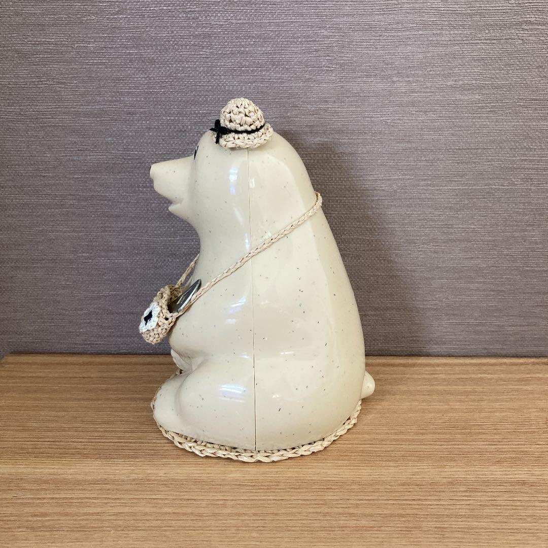 しろくま貯金箱　麦わら帽子　2点セット