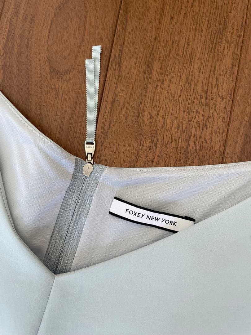 美品 FOXEY NEWYORK ワンピース 40 ソフィーブルー