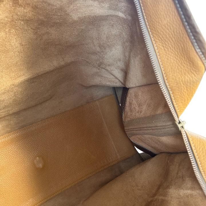 LOEWE ロエベ アナグラム レザー ボストンバッグ ブラウン系 50cm