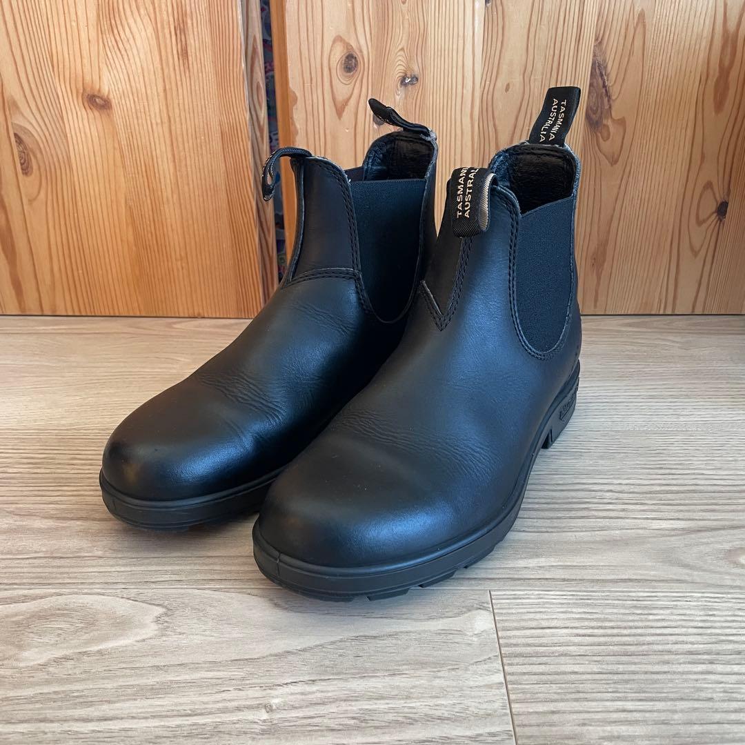 BLUNDSTONE黒 レザー サイドゴアブーツ