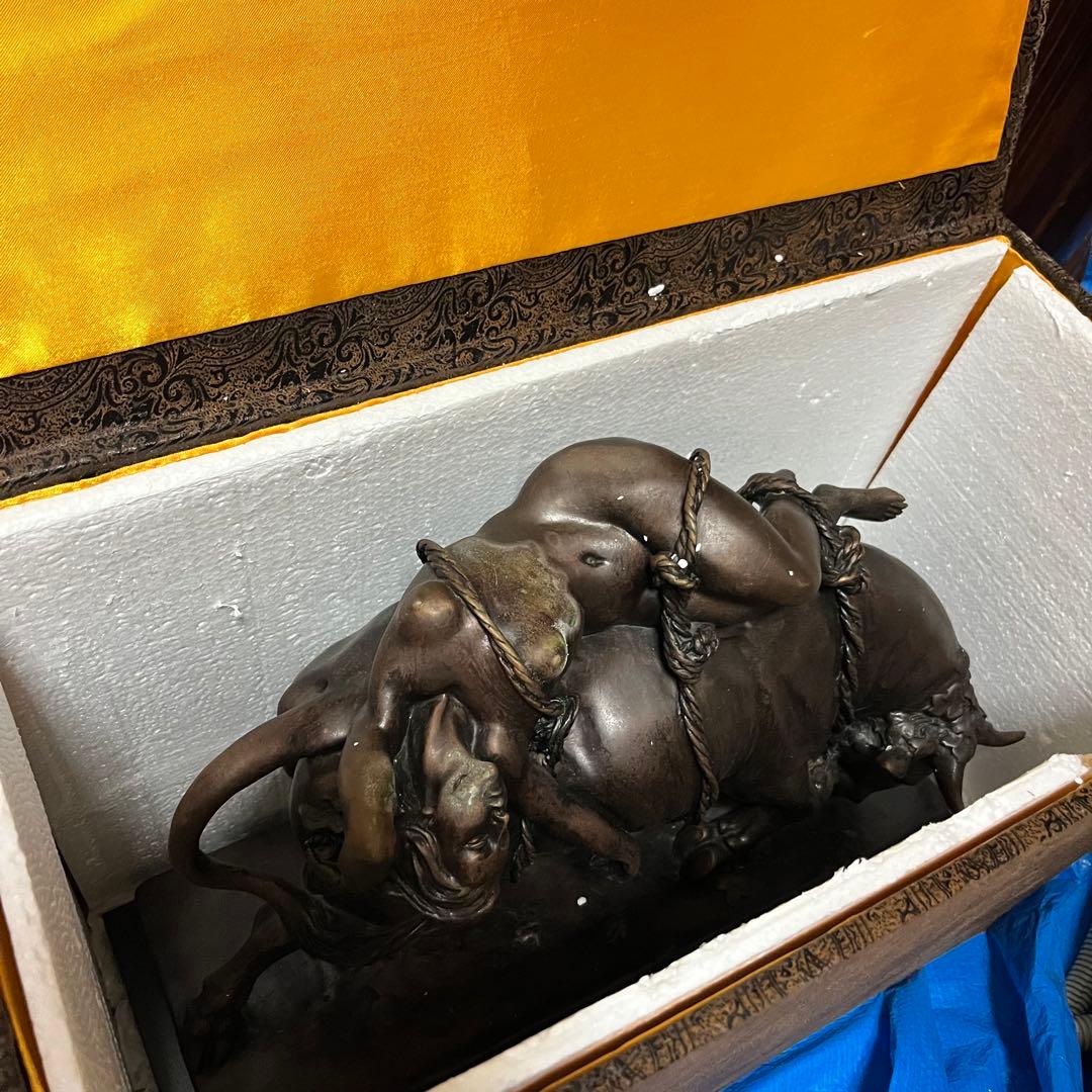 ブロンズ像 林良慶 ブロンズ エウロペの略奪 東京書芸館 約12Kg