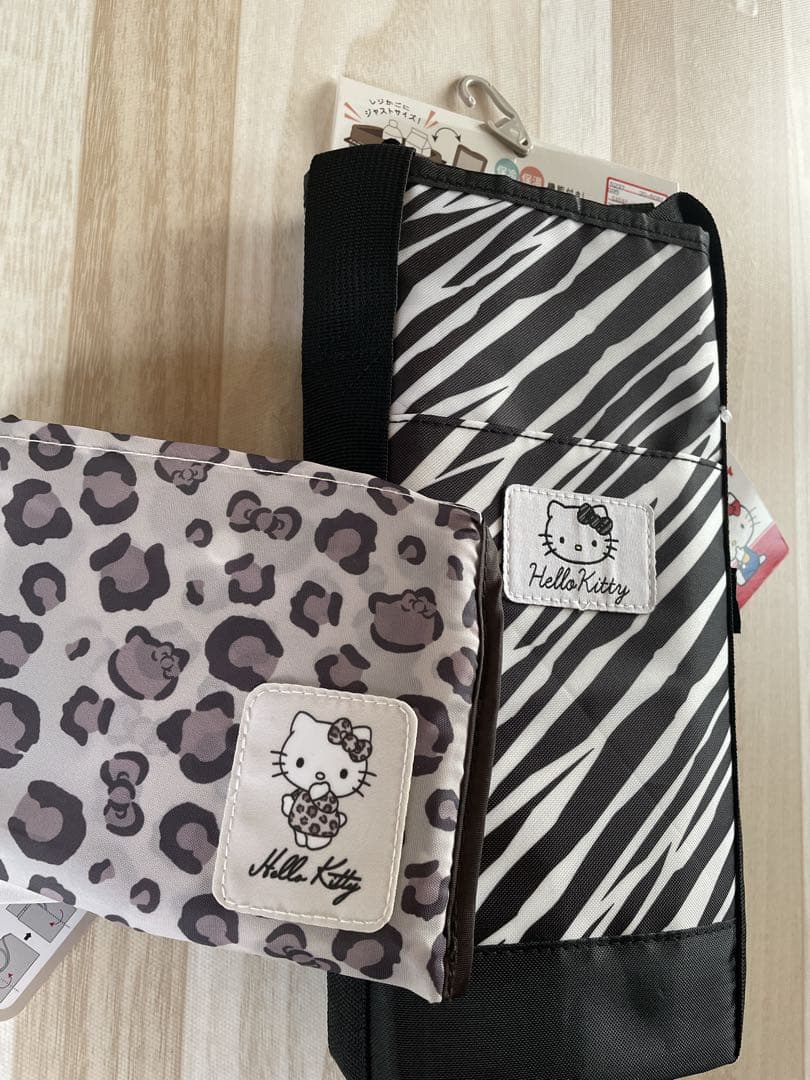 新品♡アベイル✨ハローキティ ゼブラ柄保冷トートバッグと豹柄エコバッグ2点セット