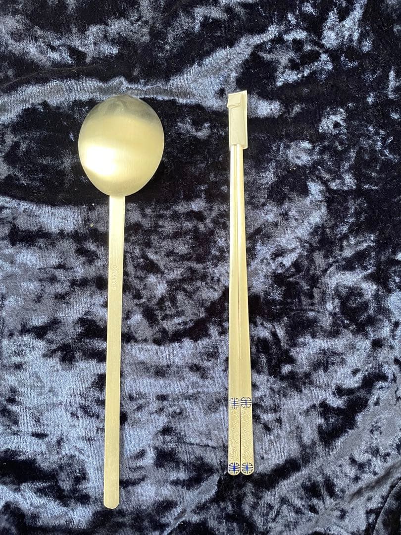 純銀/AG700 75g/韓国製　匙　箸　セット