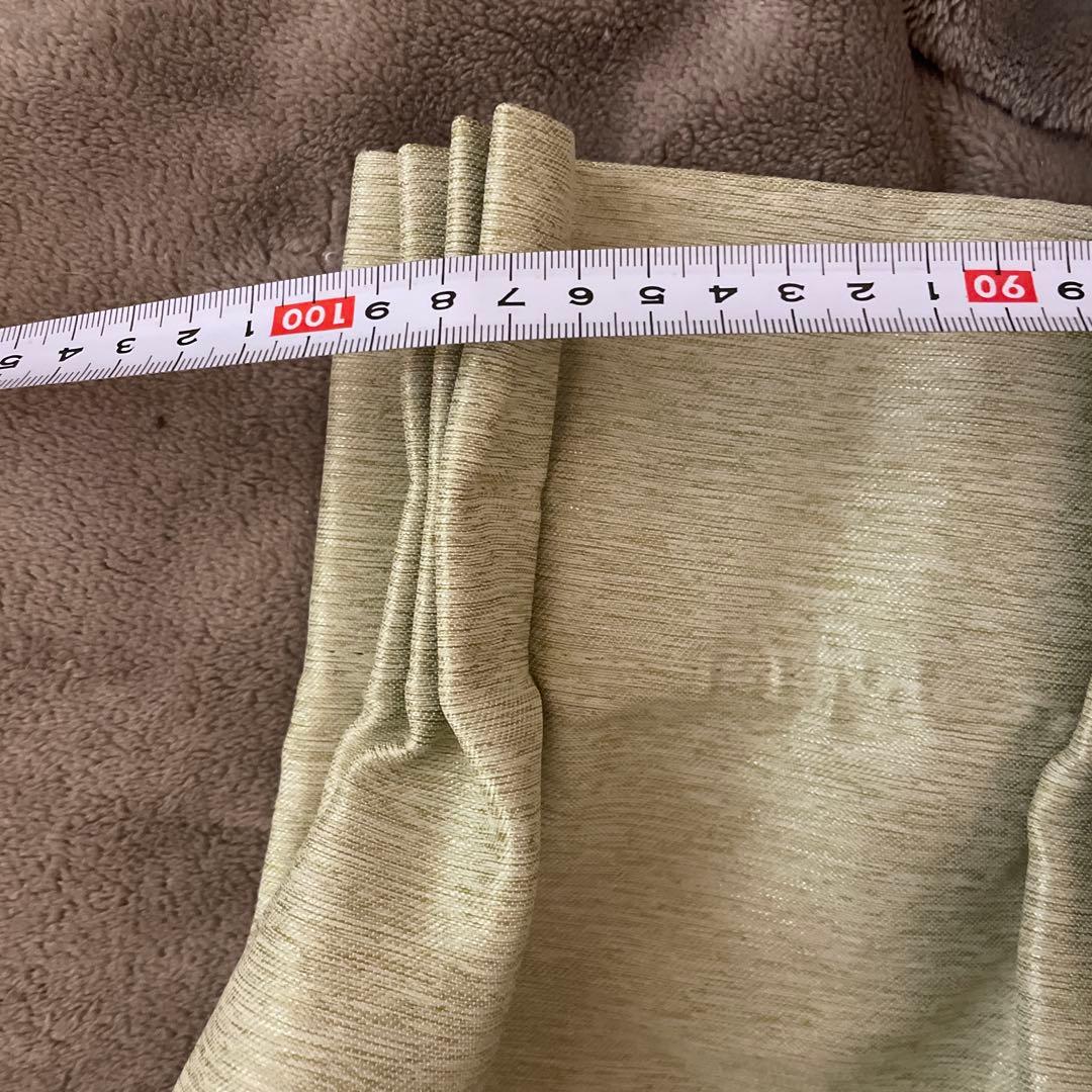 若草色　丸洗い可能⭐️KEYUKA形状記憶遮光カーテン