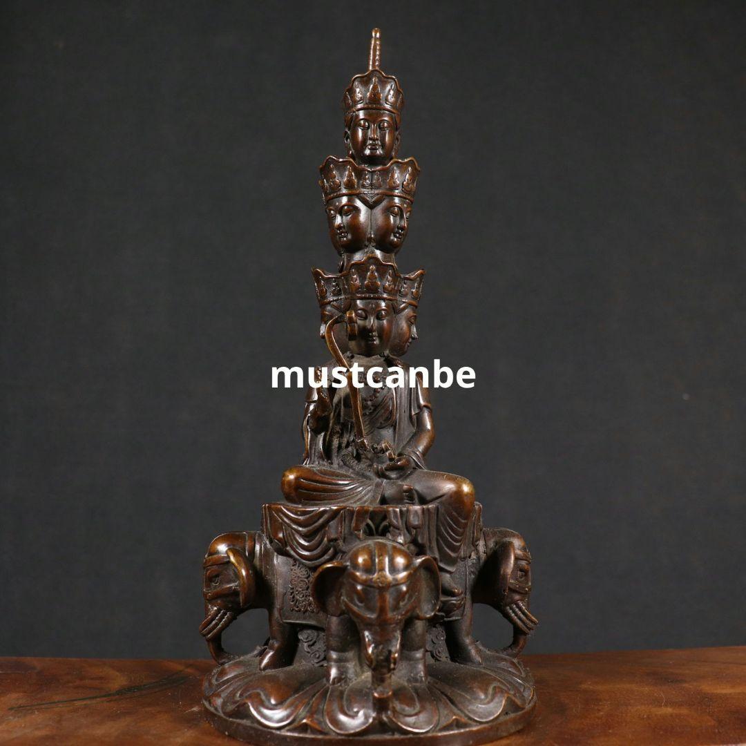 仏教美術 仏像 峨眉山金頂十方普賢菩薩仏像家内 仏堂 に菩薩銅像 安置します