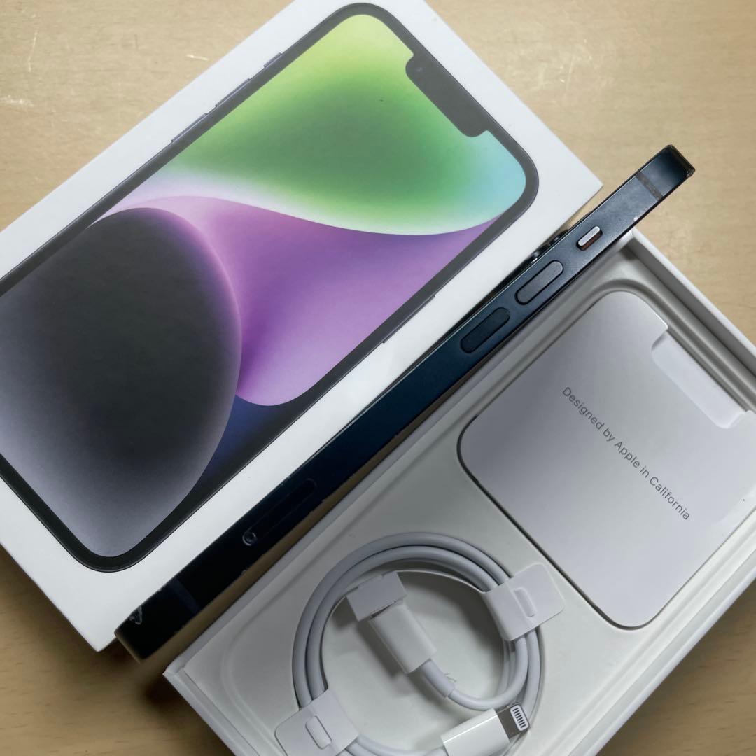 iPhone14 128GB SIMフリー　割れなし　バッテリー最大容量85%
