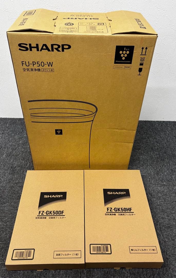 SHARP シャープ空気清浄機　FU-P50-W 未使用 交換フィルター付き