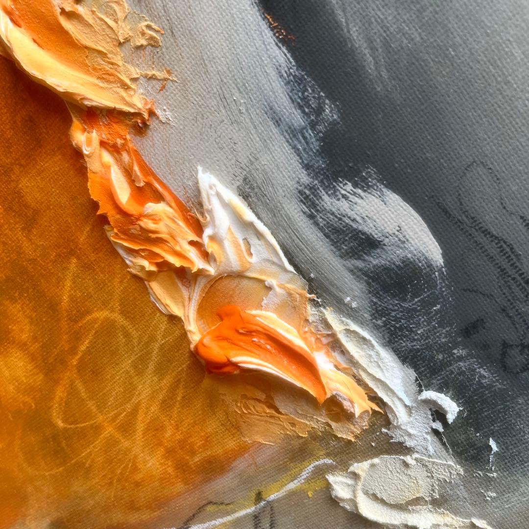 現代アート　約30×30㎝　大きめ　モダン　絵画　原画　抽象画　アートパネル