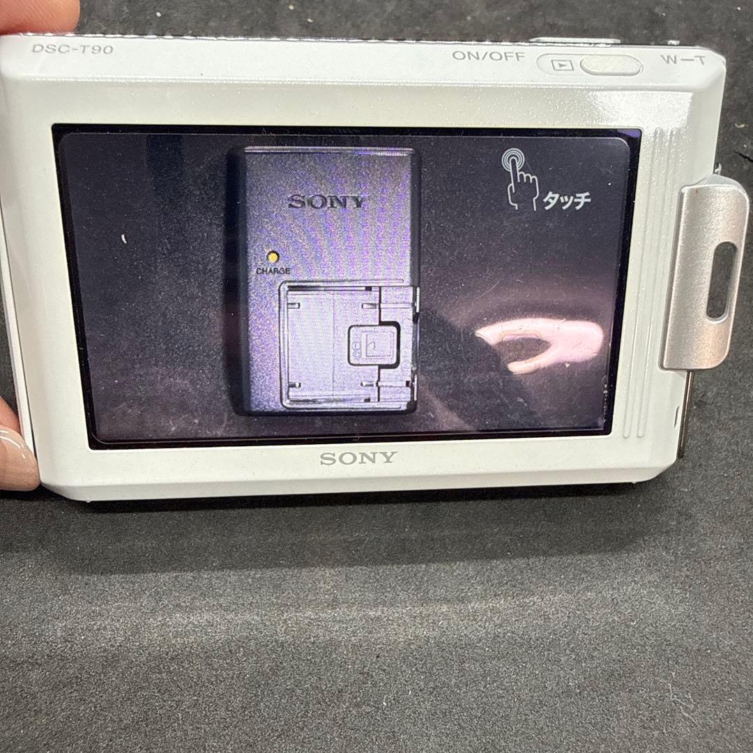 SONY Cyber-shot DSC-T90 デジタルカメラ シルバー 動作品