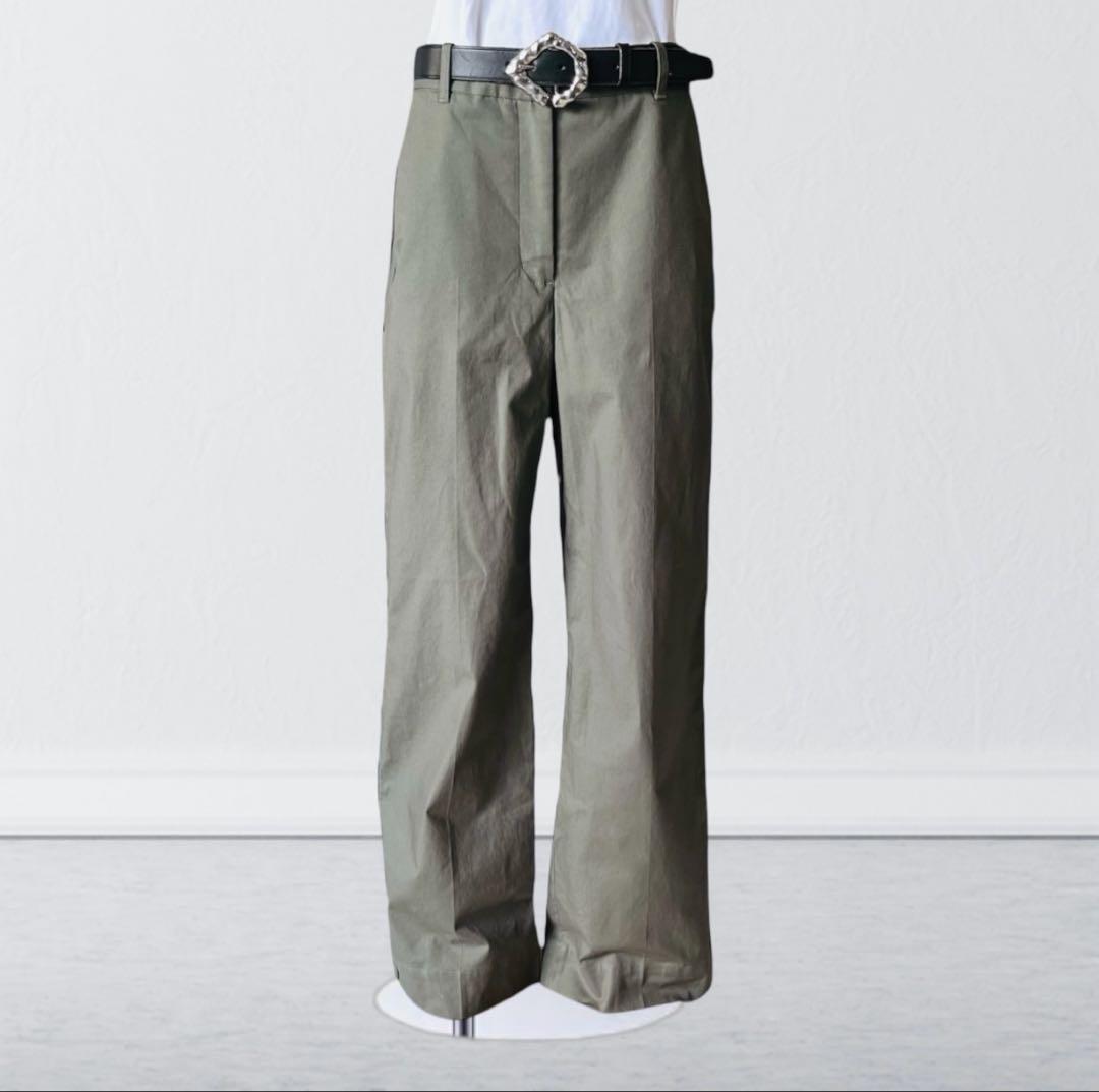 ３.１フィリップリム ノータック コットン パンツ 4 カーキ ARMY