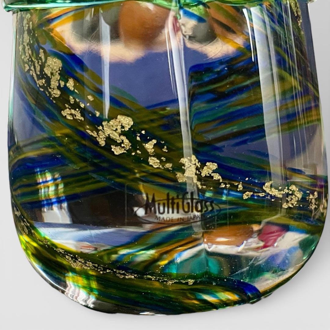 【美品】近代工芸 multi glass マルティグラス 雛人形 ガラス工芸