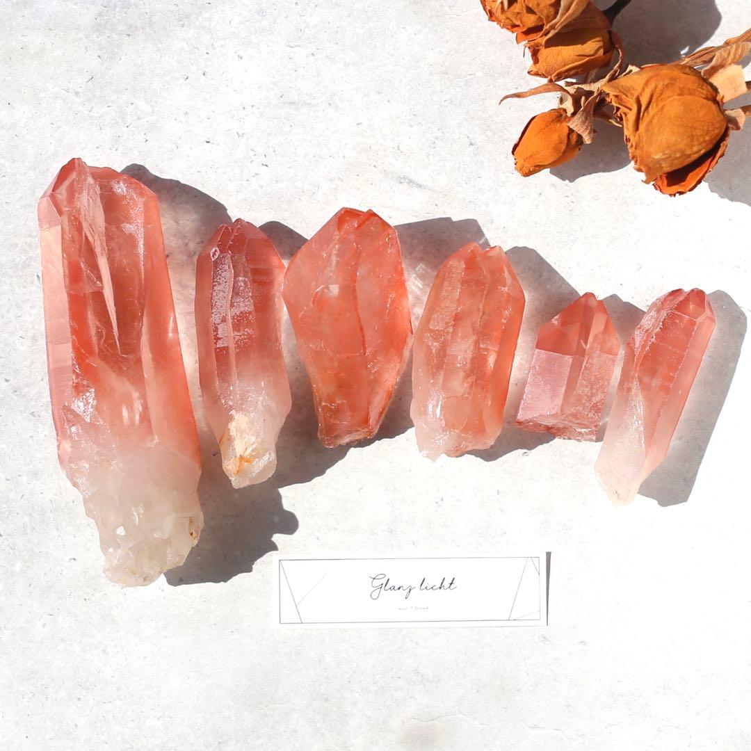 ソウルメイトツイン ディープピンクレムリアンシード 天然石 水晶 鉱物ツインレイ