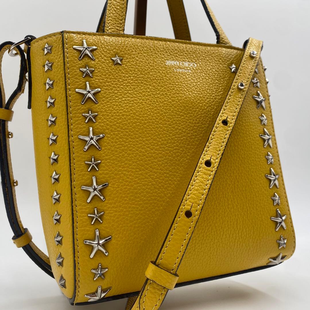 ジミーチュウ ブリア スタースタッズ 2WAY ミニ ハンドバッグ ショルダー