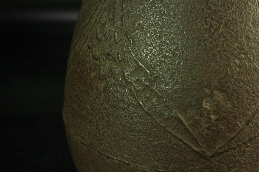 茶道具 饕餮紋 釜 古作 時代物(K-A822)