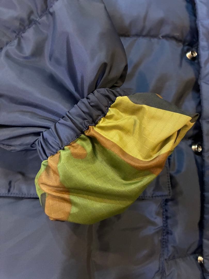 【美品】クレセントダウンワークスネイビー ダウンジャケット 迷彩裏地【入手困難】