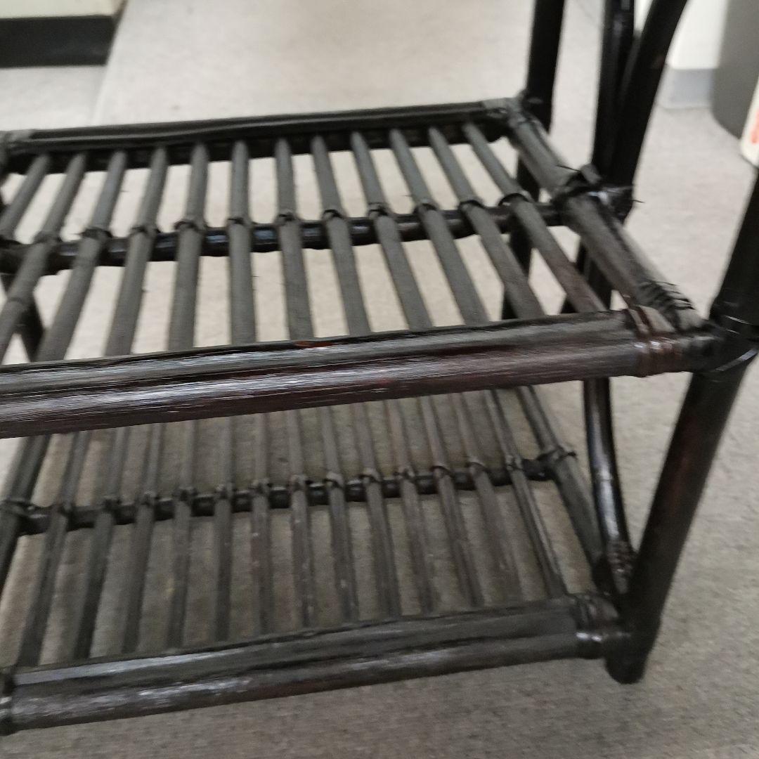 レトロ★ラタン製★3段ラック★1985年MFC記念品S賞★小物置き場に最適