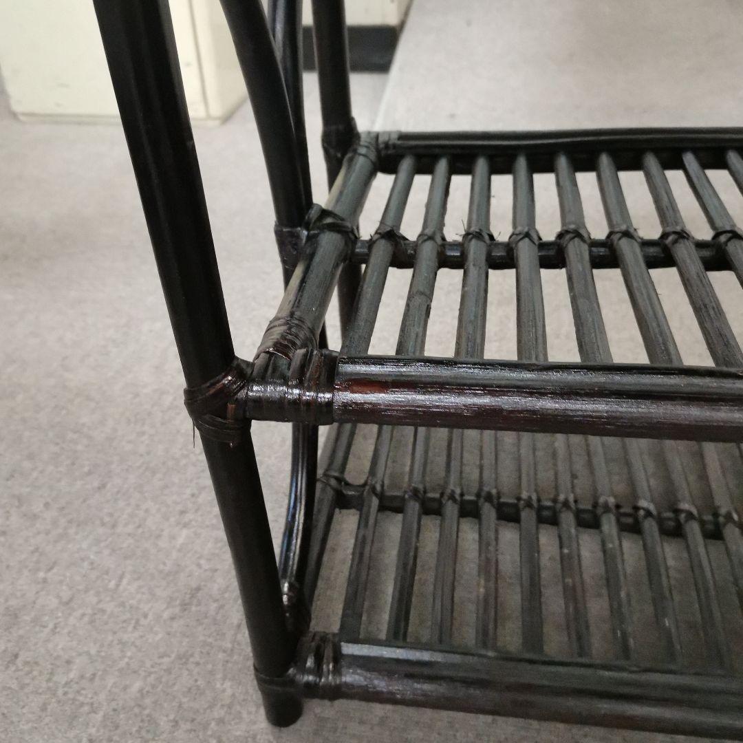 レトロ★ラタン製★3段ラック★1985年MFC記念品S賞★小物置き場に最適