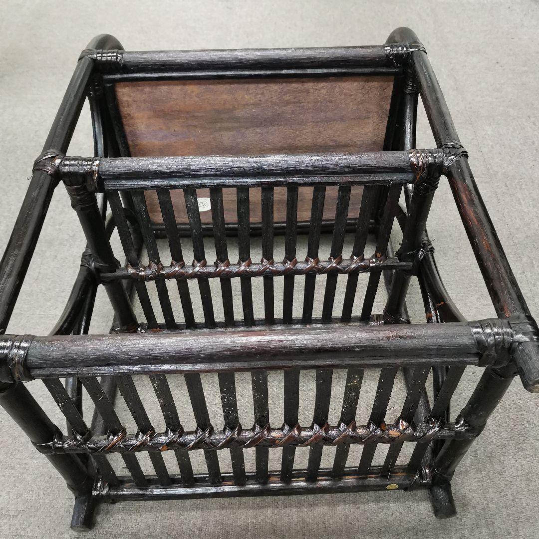 レトロ★ラタン製★3段ラック★1985年MFC記念品S賞★小物置き場に最適