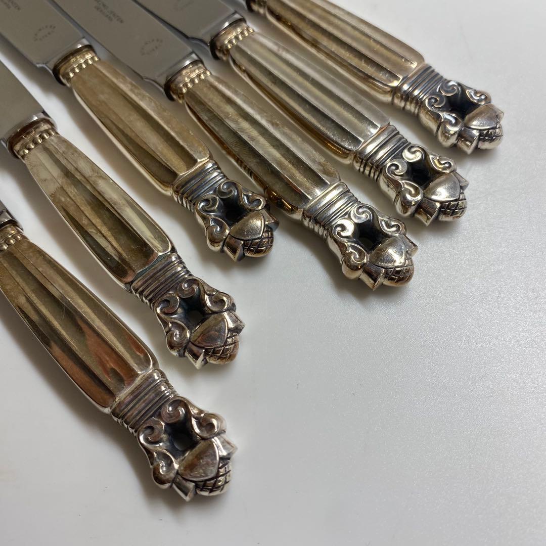 ジョージジェンセン　エコーン　バターナイフ　6本　273g 共袋付