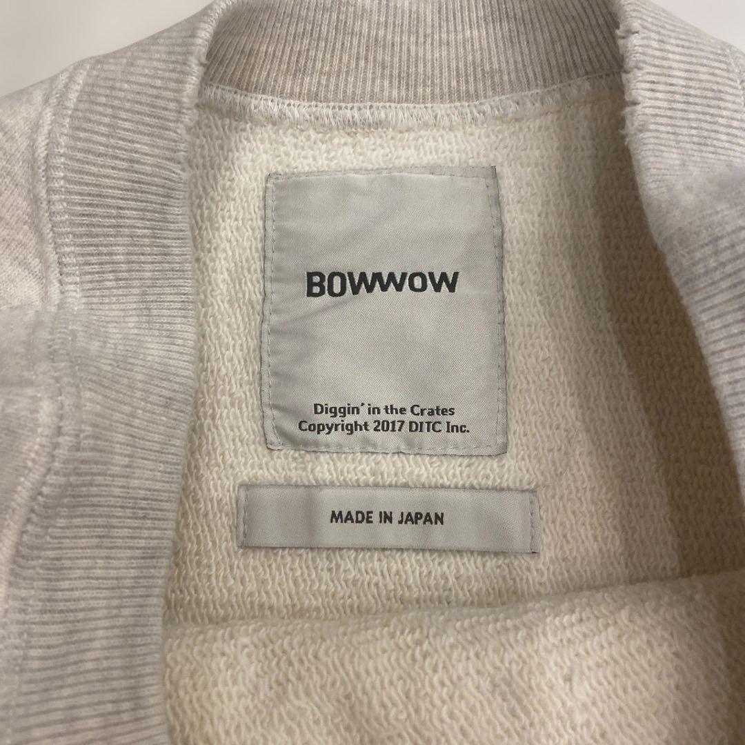 BOWWOW グレー クルーネック トレーナー