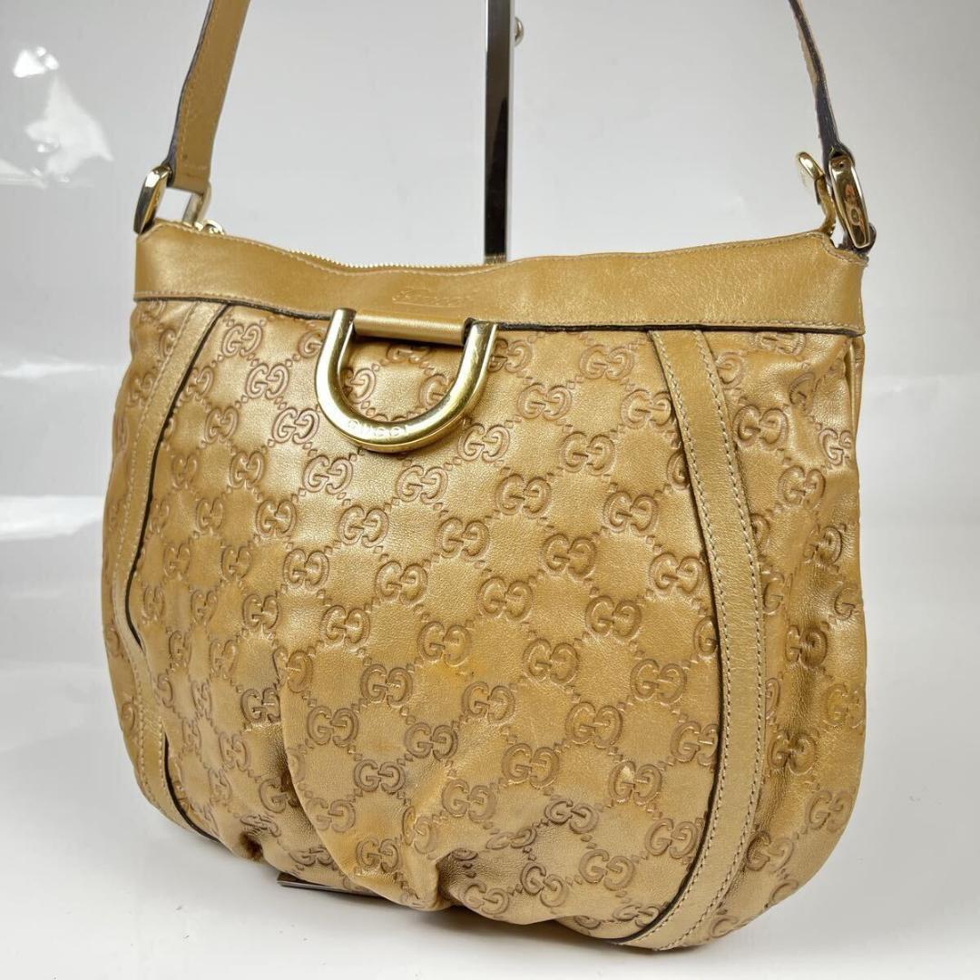 GUCCI グッチ ハンドバッグ レザー GG柄 アビー シマ　ゴールド金具