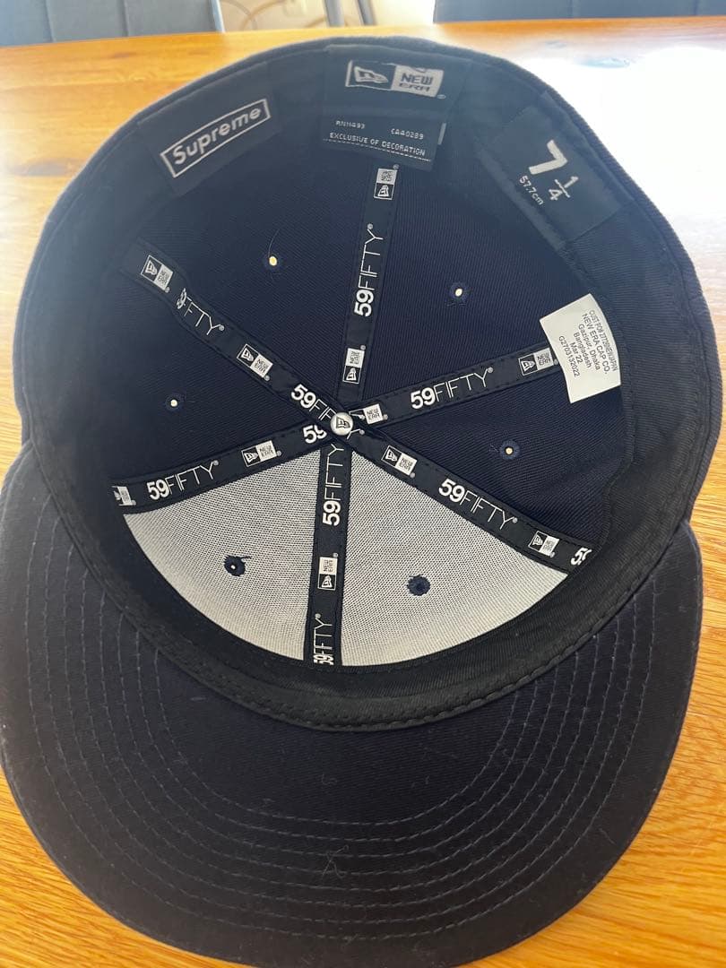 Supreme 59FIFTY ネイビー キャップ 7 1/4