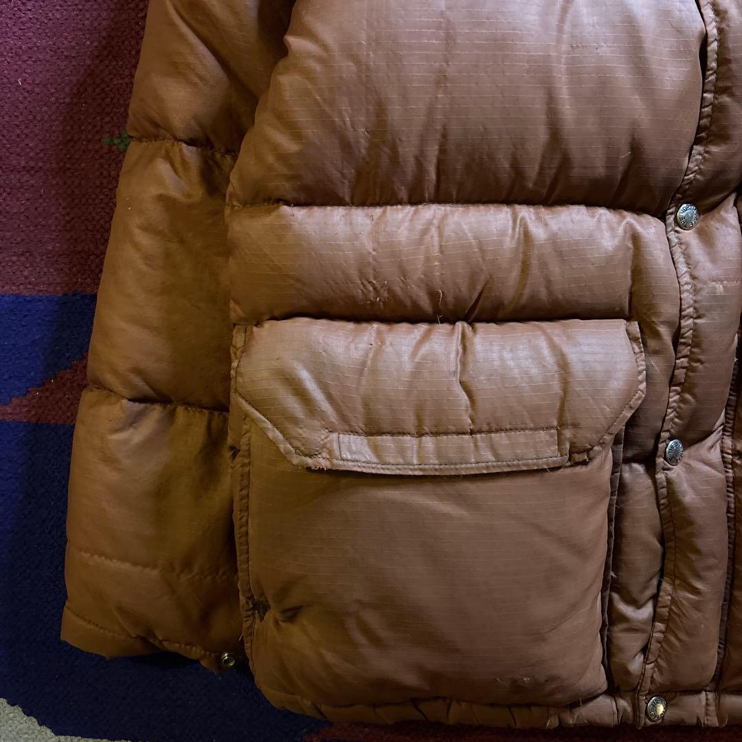 70s The North Face 茶タグ カラコラム ダウン ジャケット