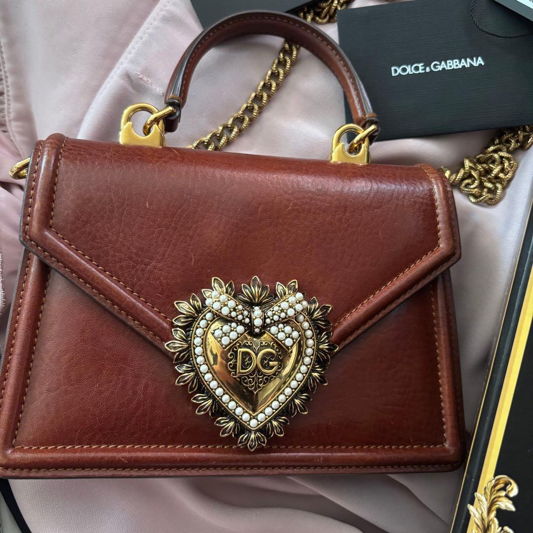 Dolce & Gabbana ブラウンショルダーバッグ