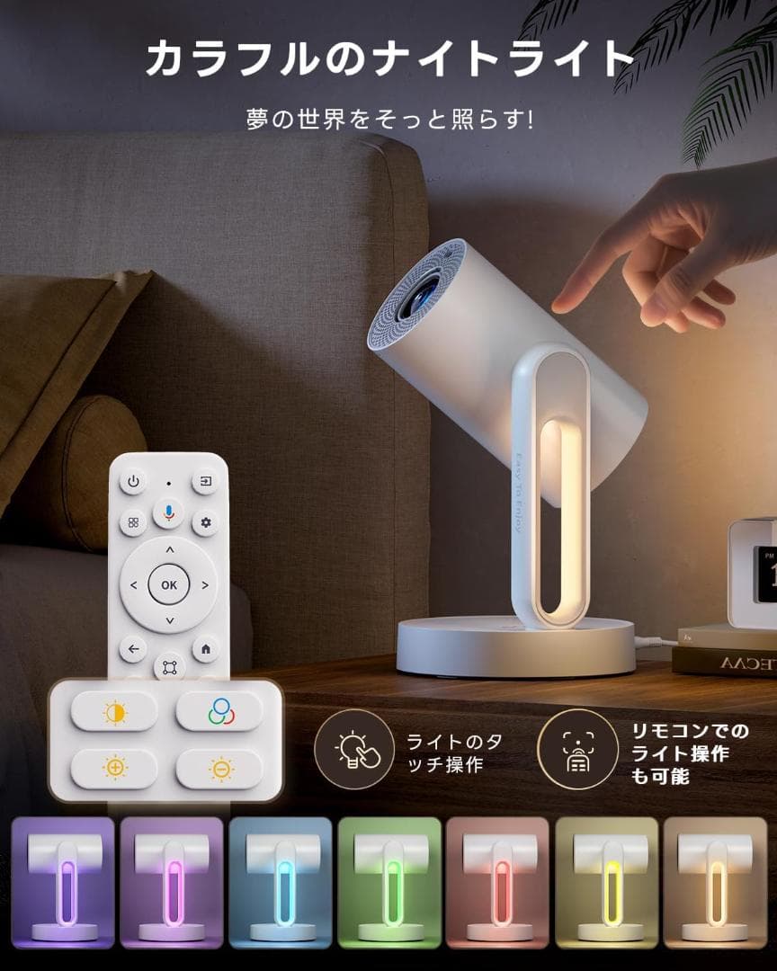 ETOE プロジェクター 天井投影 1080P解像度·4K対応