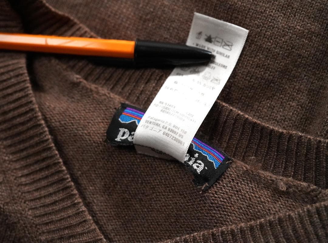 11AW Patagonia カシミヤ混 ウール Vネック ニット セーター L