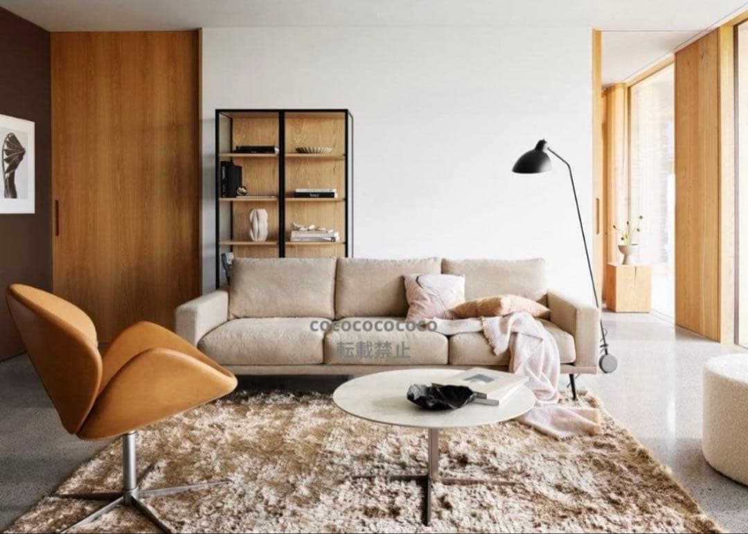 ボーコンセプト Lure シャギーラグ　200cm×300cm グレー　モダン