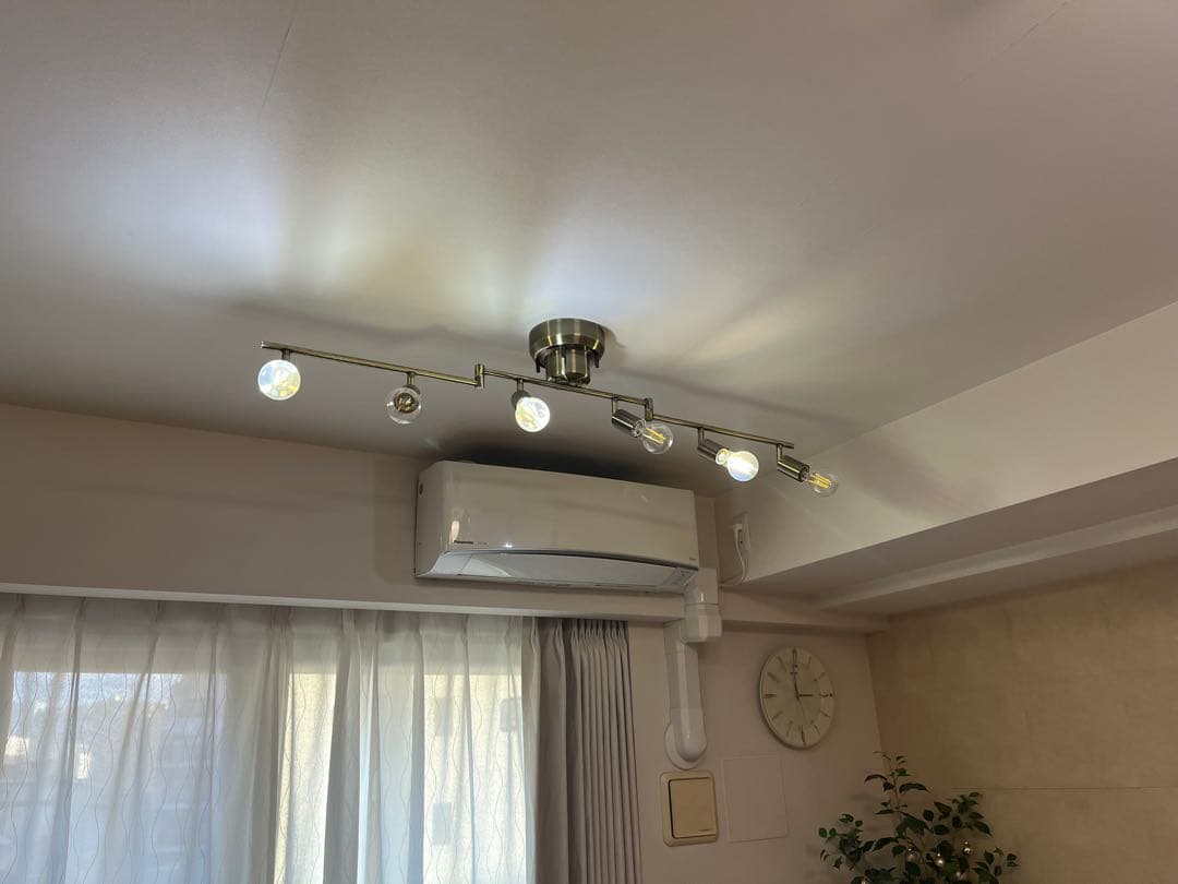 【極美品】6灯 北欧風リビング天井照明